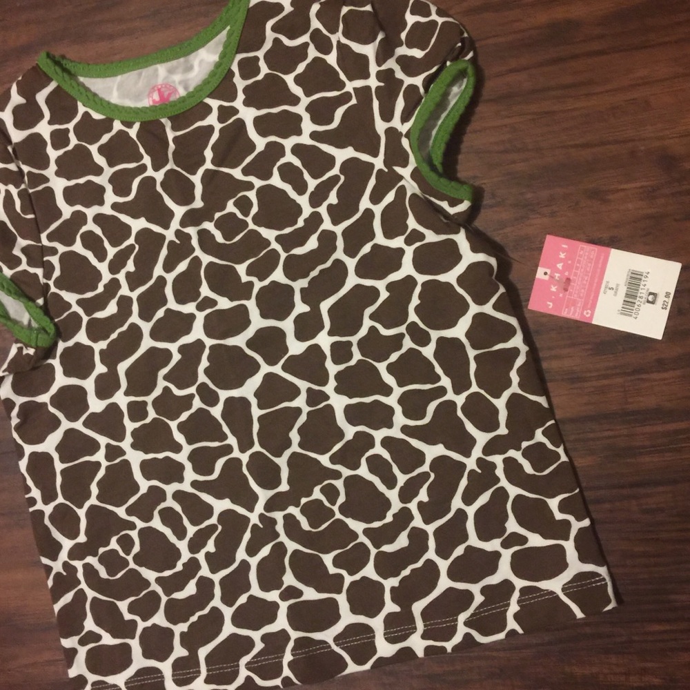 5 for $20 J. Khaki girls brown/white printed top